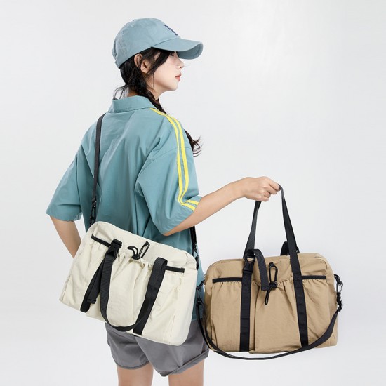 Korean-style fashionable lightweight travel bag, large-capacity outdoor sports and fitness bag, trendy casual carry-on bag