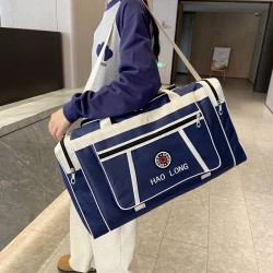 Unisex household clothing storage and moving bag, multi-pocket travel and leisure luggage in contrasting colors