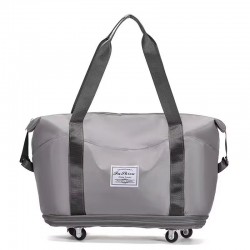 Short travel luggage with wheels, expandable moving storage bag, large-capacity portable gym bag for expectant mothers