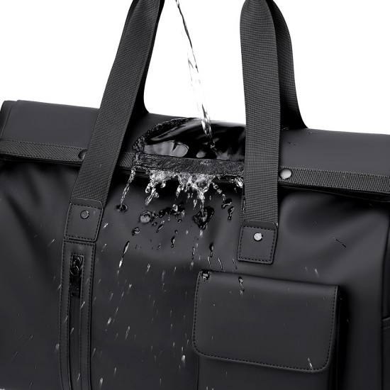 Fashionable men's travel bag, simple design, wet/dry separation carry-on luggage, trolley-type travel bag