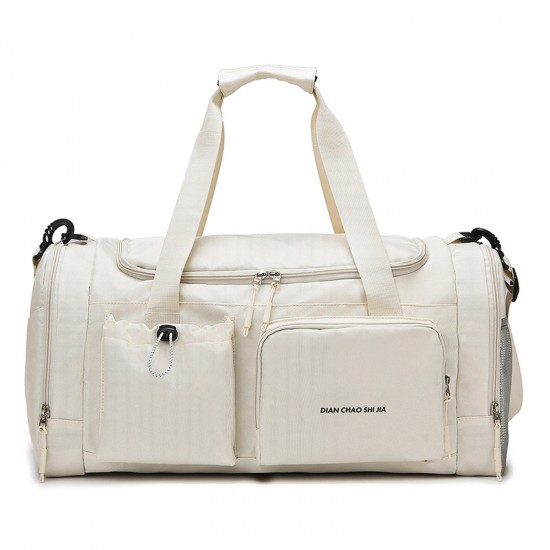 Men's and Women's Back-to-School and Holiday Storage Luggage Bag, Wet/Dry Separate Gym Bag with Trolley and Shoe Compartment