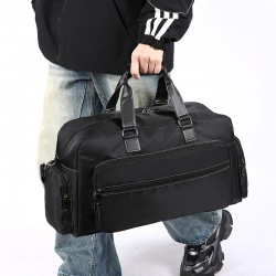 Men's large-capacity travel bag with multiple pockets, short-distance business trip outdoor storage, trolley function