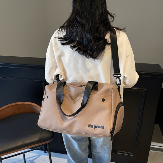 Men's and Women's Fashionable Wet/Dry Separate Sports Gym Bag, Trendy and Large Capacity, Trolley-Attachable Travel Bag with Shoe Compartment