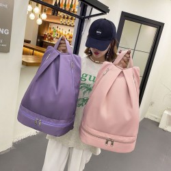 Wet and dry separation basketball sports bag, simple and lightweight swimming and fitness bag, large capacity short travel backpack