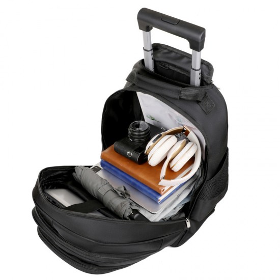 New foreign trade business backpack with multifunctional universal wheels, short-distance business travel luggage, large-capacity college student backpack