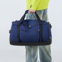 Men's stylish sports and fitness bag with wet and dry separation, shoe compartment, stress relief shoulder strap, casual travel bag