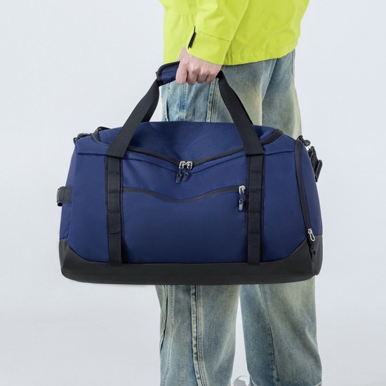 Men's stylish sports and fitness bag with wet and dry separation, shoe compartment, stress relief shoulder strap, casual travel bag