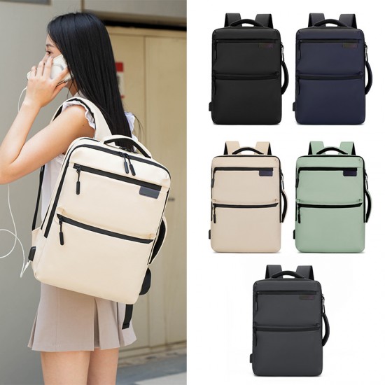 Cross-border backpack, large-capacity student laptop storage bag, foreign trade wholesale, simple business computer bag