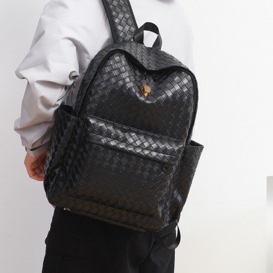 New woven backpack, trendy lightweight travel bag for men and women, daily commuting, and college students