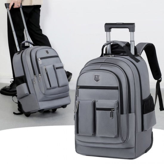 Wholesale new business laptop bags for men and women, logo-printable casual travel bags, middle school student backpacks with trolleys.