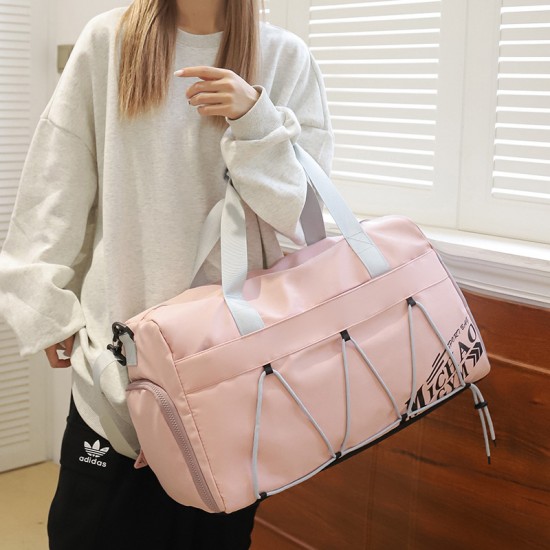 New large-capacity, lightweight travel bag for outdoor sports training, wet/dry separation, logo-printable fitness bag