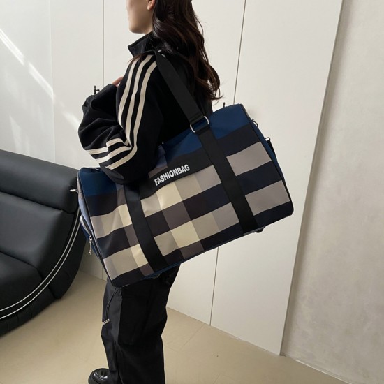 Foreign trade large-capacity travel bag, casual outdoor sports bag, simple fitness luggage with shoe compartment