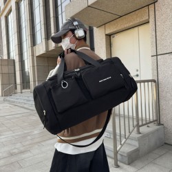 Men's and Women's Back-to-School and Holiday Storage Luggage Bag, Wet/Dry Separate Gym Bag with Trolley and Shoe Compartment