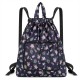 Fashionable sports bag, foldable drawstring handbag, large-capacity, portable, casual, home shopping backpack