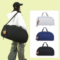 Simple, casual, large-capacity, lightweight travel bag with shoe compartment, student back-to-school clothing storage bag