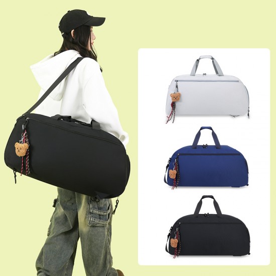 Simple, casual, large-capacity, lightweight travel bag with shoe compartment, student back-to-school clothing storage bag