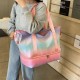 Women's fitness bags with gradient shading and large capacity. Shoe compartment travel bag, wet/dry separation, sports and fitness bag with trolley attachment