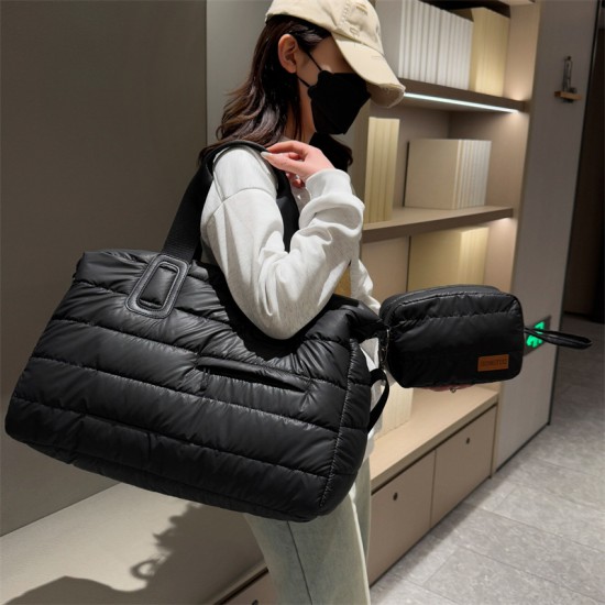 Simple, Casual, Large-Capacity, Short-Distance Travel Hand Luggage Bag with Small Pouch