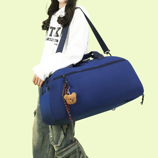 Simple, casual, large-capacity, lightweight travel bag with shoe compartment, student back-to-school clothing storage bag