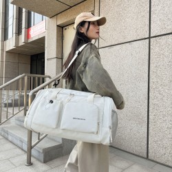 Men's and Women's Back-to-School and Holiday Storage Luggage Bag, Wet/Dry Separate Gym Bag with Trolley and Shoe Compartment