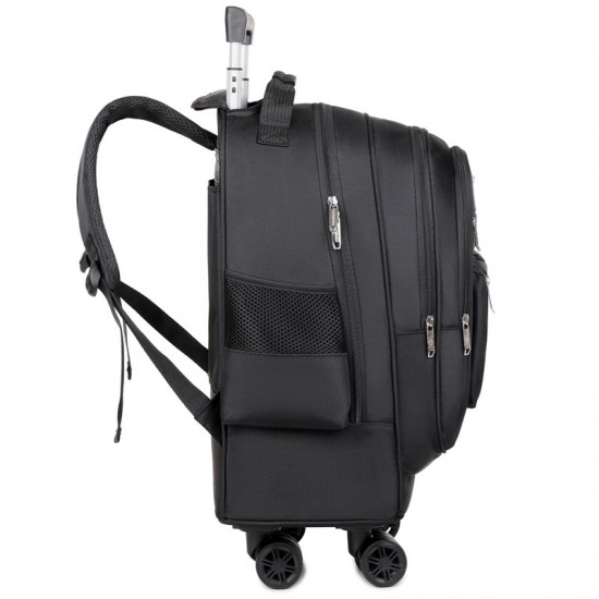 New foreign trade business backpack with multifunctional universal wheels, short-distance business travel luggage, large-capacity college student backpack