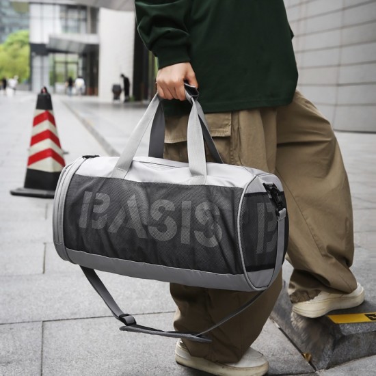 Fashionable men's and women's sports bag, wet/dry separation, travel bag, travel bag for short trips, travel bag with shoe compartment.