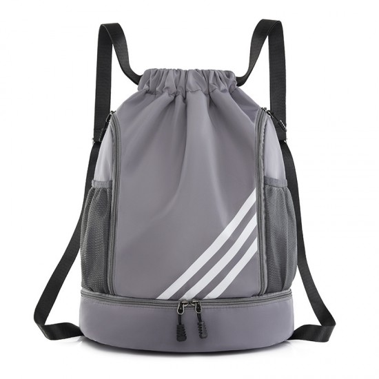 Cross-border wholesale backpack with drawstring pocket, lightweight basketball, soccer, foldable travel, and outdoor leisure backpack