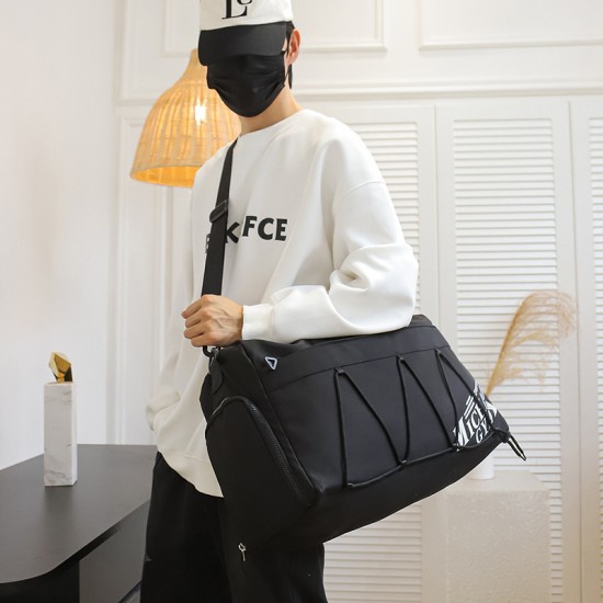 New large-capacity, lightweight travel bag for outdoor sports training, wet/dry separation, logo-printable fitness bag